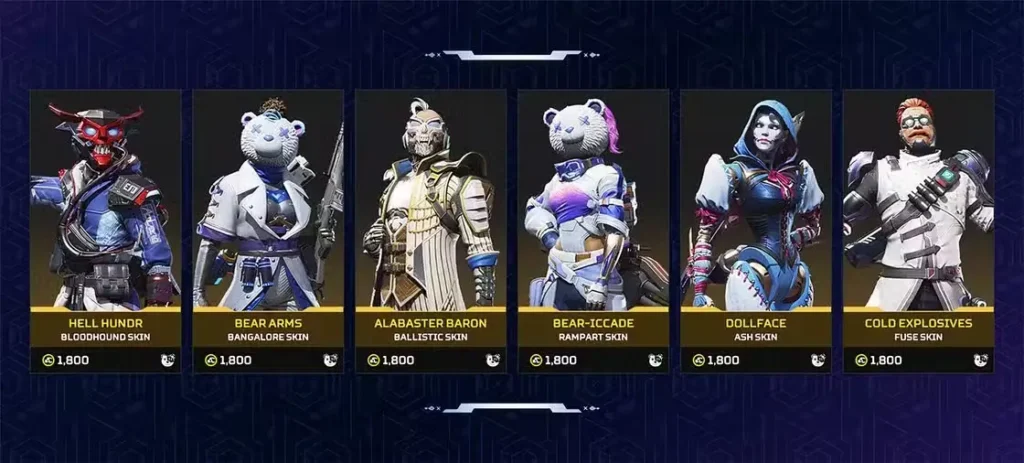 apex legends christmas skins