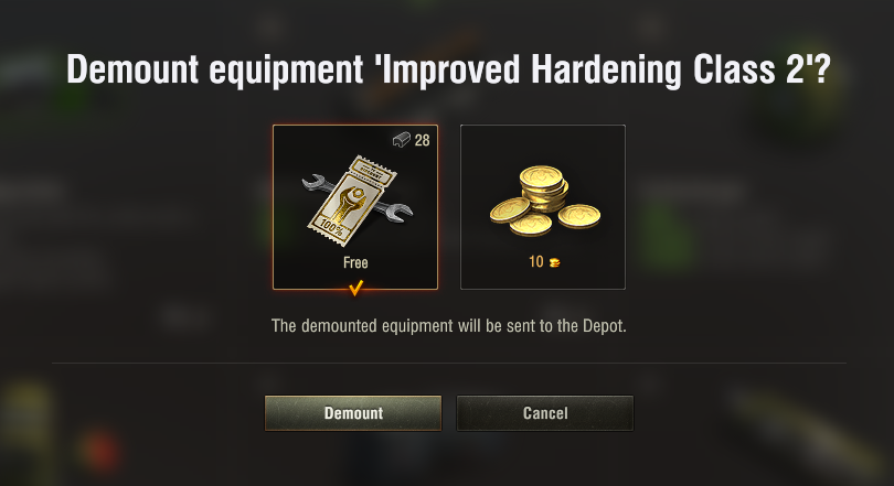 demounting equipment