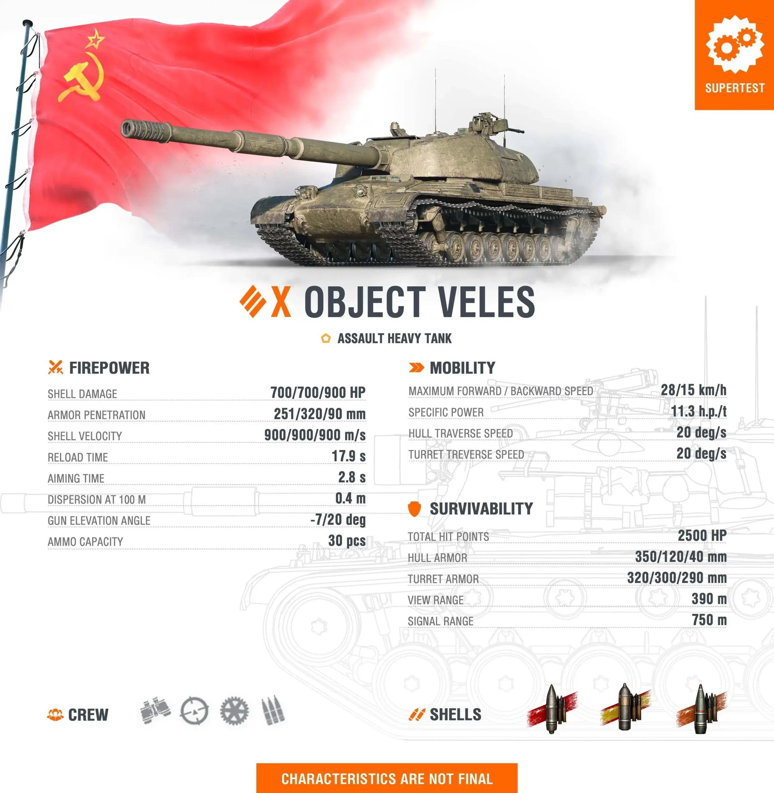 object veles tank