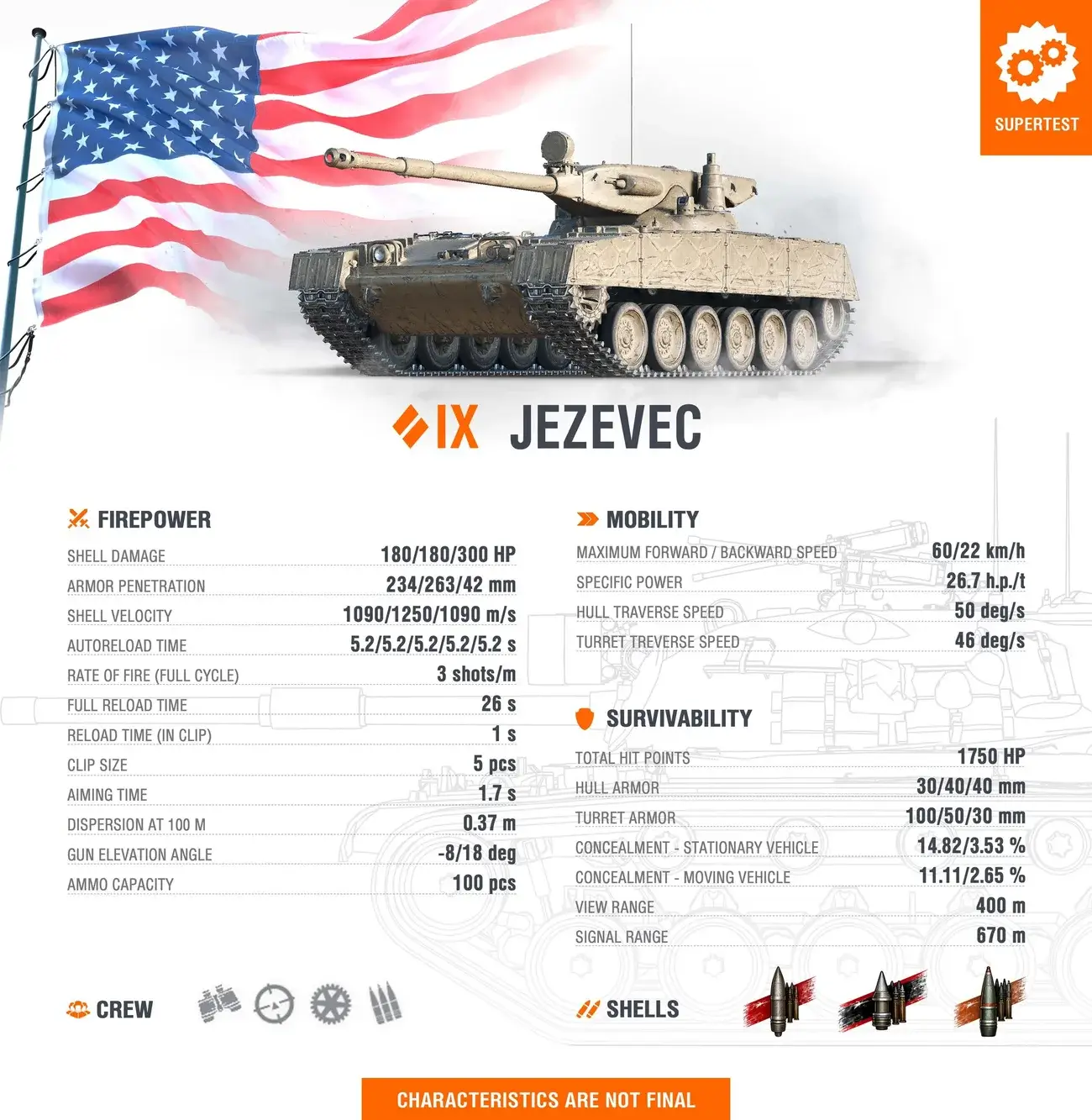 jezevec tank stats